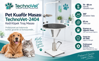 Pet Kuaför Masası TechnoVet-2404 | Kedi Köpek Tıraş Masası