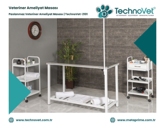 Veteriner Ameliyat Masası | En Ucuz Paslanmaz Veteriner Masası TechnoVet-2101