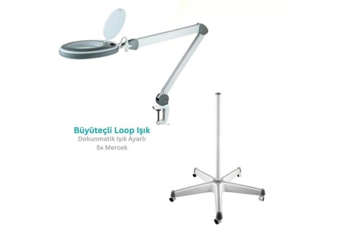 Büyüteçli Loop Lamba - 5 Ayaklı | TechnoVet-5405 